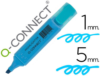 Marcador fluorescente Q-Connect tinta azul